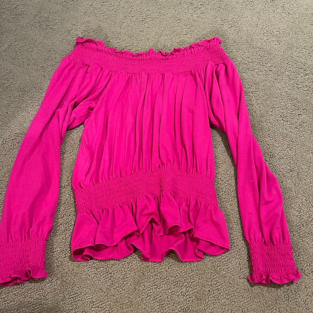 Ralph Lauren pink long sleeve blouse